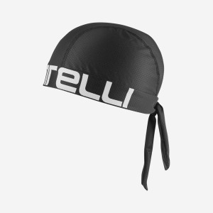 Headwear Barbati Castelli CASTELLI BANDANA Negrii Albi | 91QGEBXAU