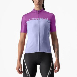 Tricou Dama Castelli VELOCISSIMA Violet Albi | 23FQOKGVE