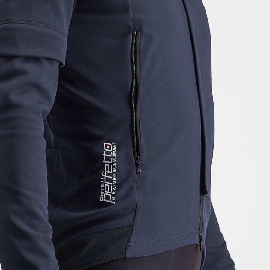 Geaca Barbati Castelli PERFETTO RoS 2 CONVERTIBLE Albastri Argintii | 06HKLXEBJ