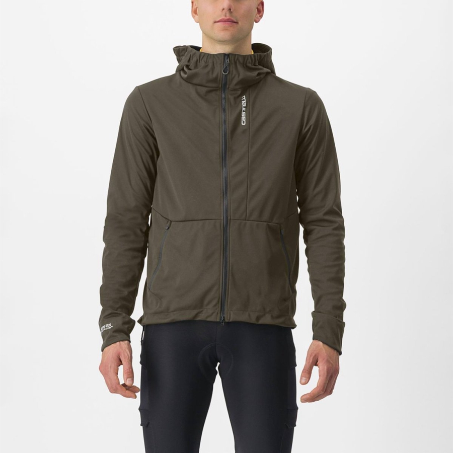 Geaca Barbati Castelli TRAIL HOODIE Verzi | 02WHOJZCQ