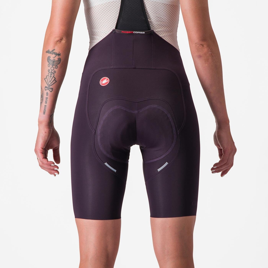 Pantaloni Scurți Cu Bavetă Dama Castelli FREE AERO RC W Negrii | 58MUJZKER