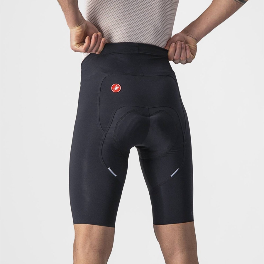 Pantaloni Scurti Barbati Castelli FREE AERO RC Negrii | 68JYHQKWL