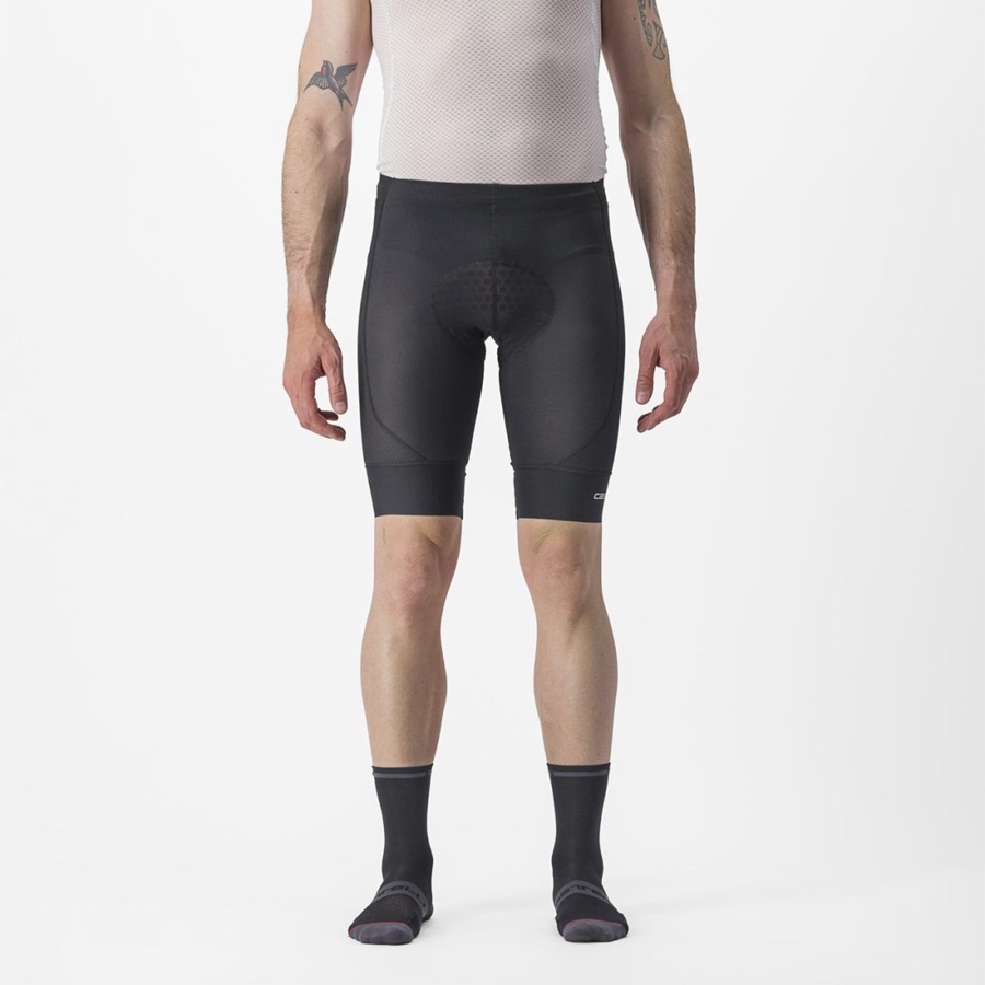 Pantaloni Scurti Barbati Castelli TRAIL LINER Negrii | 48BWICHMX