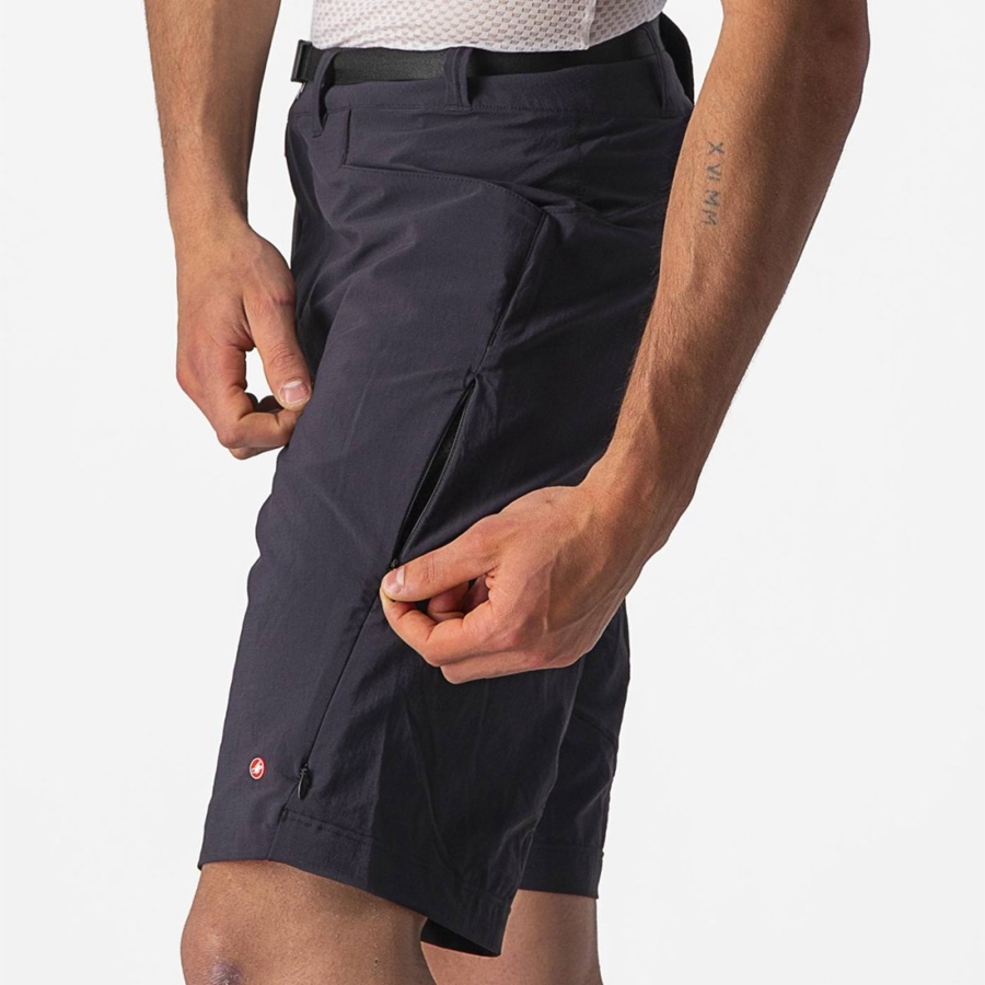 Pantaloni Scurti Barbati Castelli UNLIMITED TRAILGY Negrii | 25SCTDHLZ