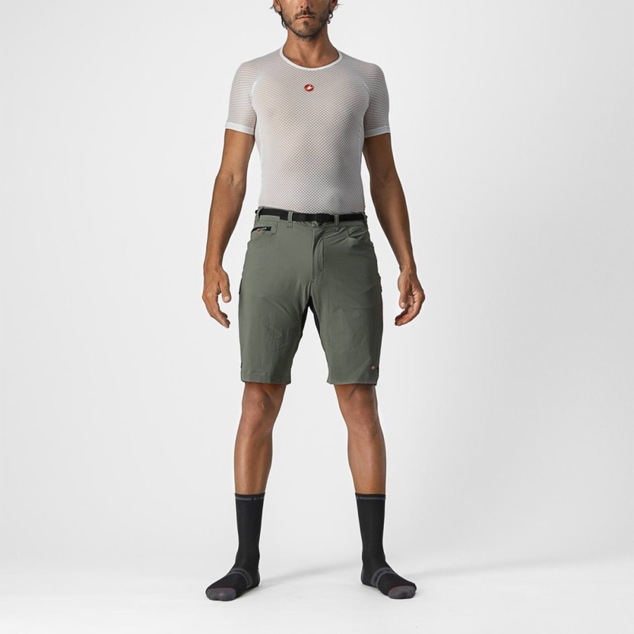 Pantaloni Scurti Barbati Castelli UNLIMITED TRAILGY Gri | 10GEQXCJZ