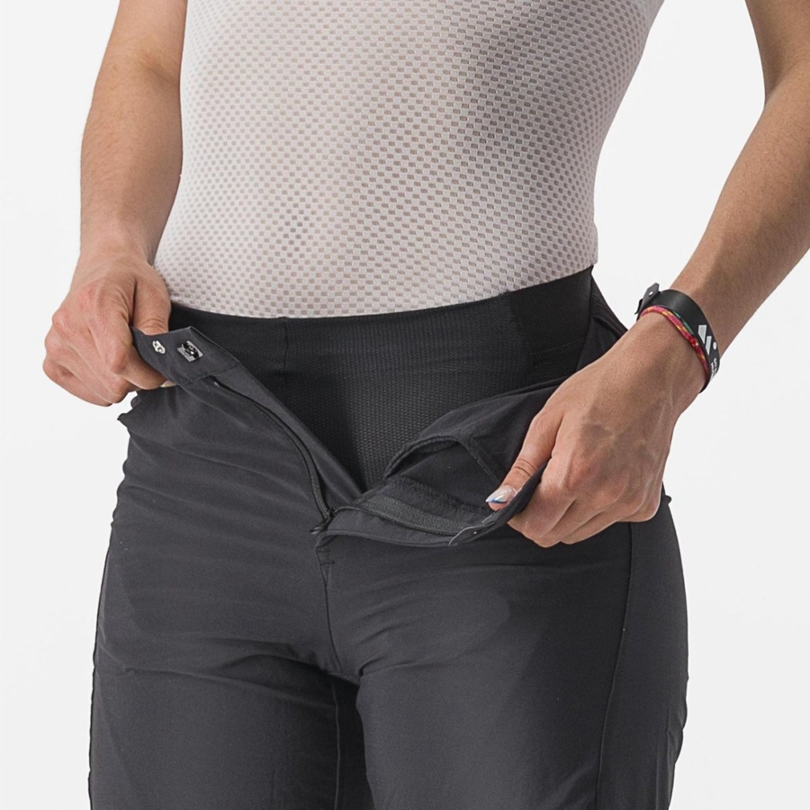 Pantaloni Scurti Dama Castelli TRAIL W LINER Negrii | 02JFEVRAY