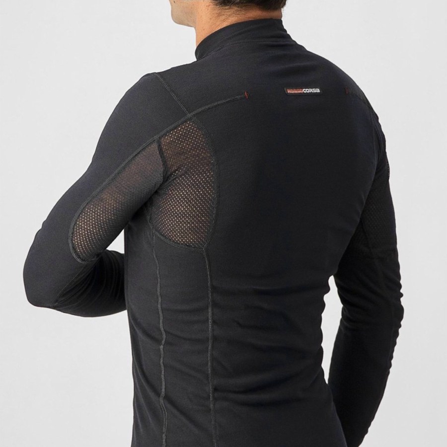 Strat De Baza Barbati Castelli FLANDERS WARM LONG SLEEVE Negrii | 17YRKLOHN