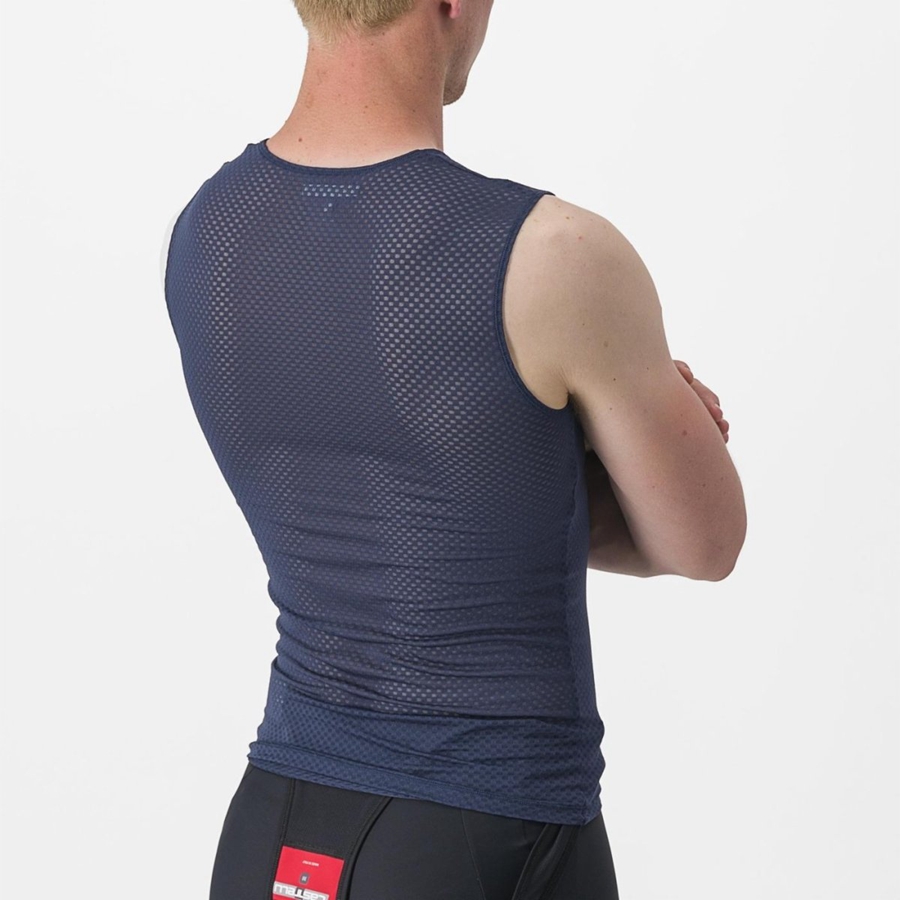 Strat De Baza Barbati Castelli PRO MESH 2.0 SLEEVELESS Albastri | 57AMRXWBO