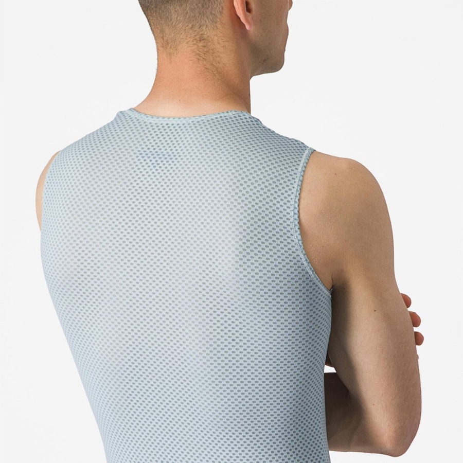 Strat De Baza Barbati Castelli PRO MESH 2.0 SLEEVELESS Albastri | 93INRVZOP