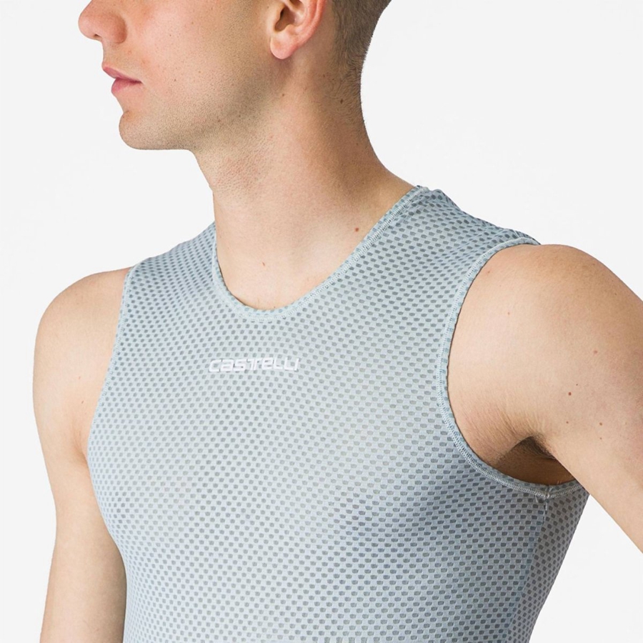 Strat De Baza Barbati Castelli PRO MESH 2.0 SLEEVELESS Albastri | 93INRVZOP