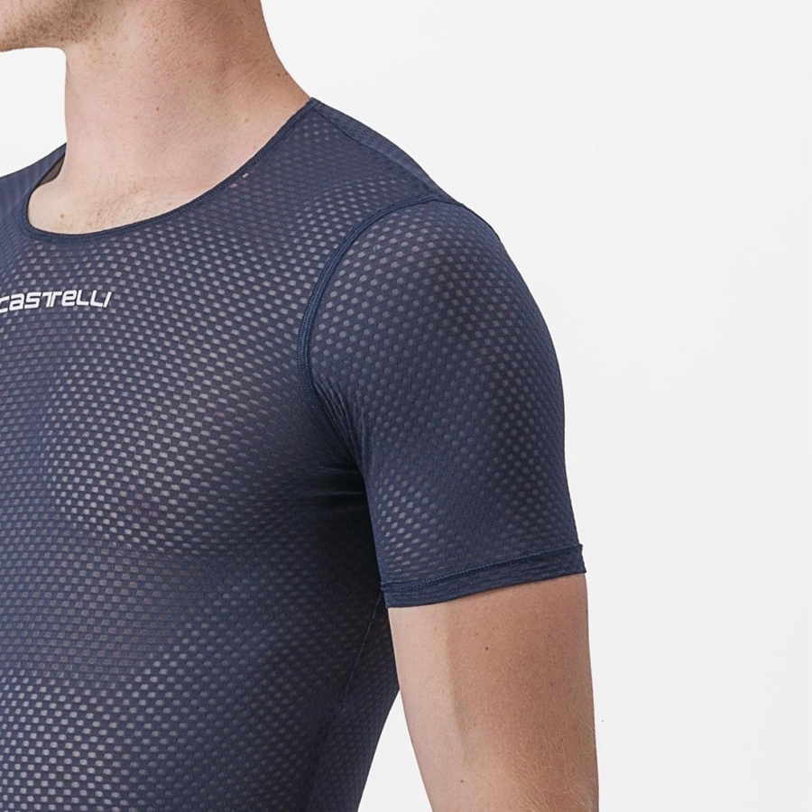 Strat De Baza Barbati Castelli PRO MESH 2.0 SHORT SLEEVE Albastri | 07GJUVICH