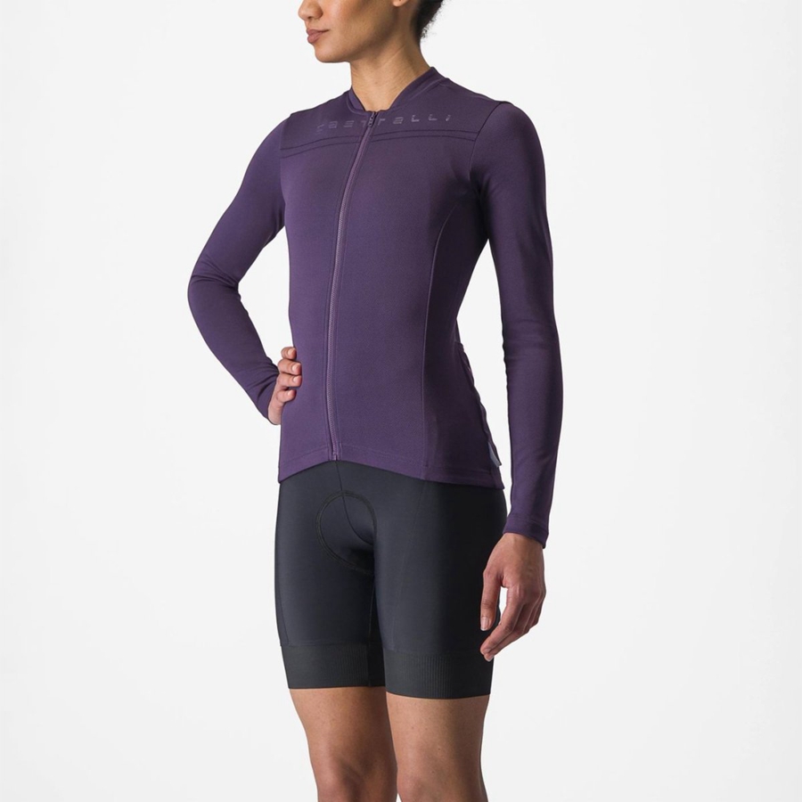 Tricou Dama Castelli ANIMA 4 LONG SLEEVE Violet | 34VSWUERZ