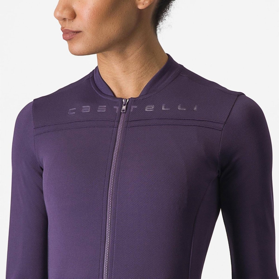 Tricou Dama Castelli ANIMA 4 LONG SLEEVE Violet | 34VSWUERZ