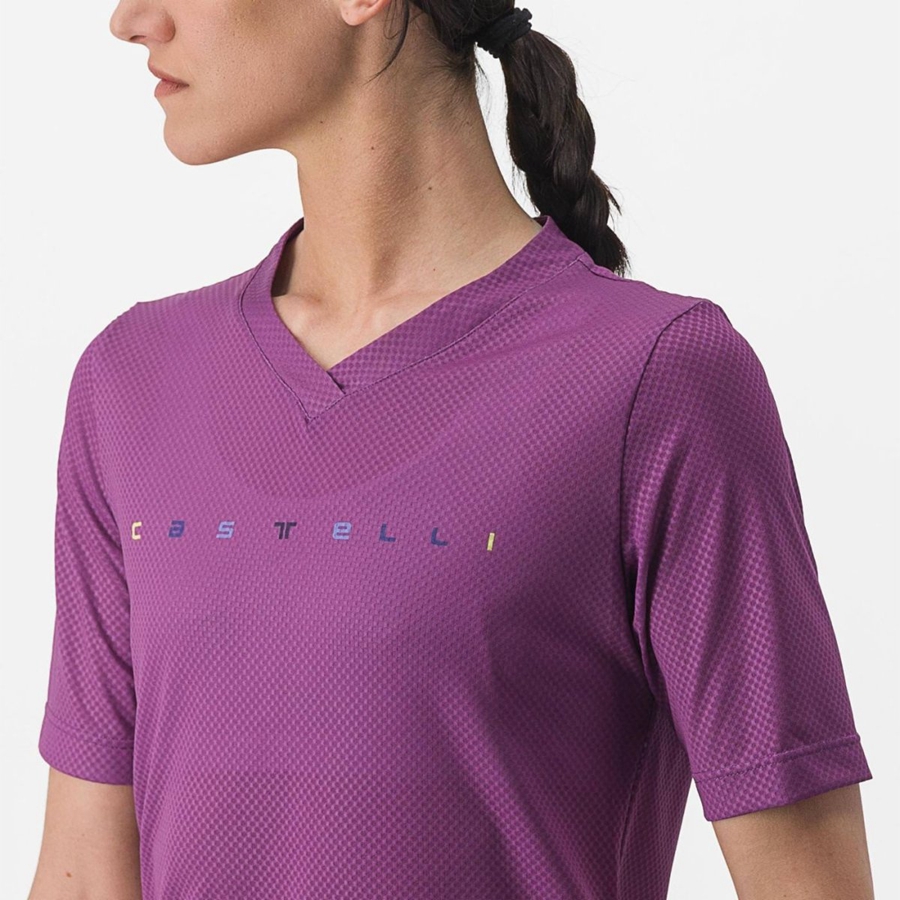 Tricou Dama Castelli TRAIL TECH 2 W TEE Violet | 13JSPWUOQ