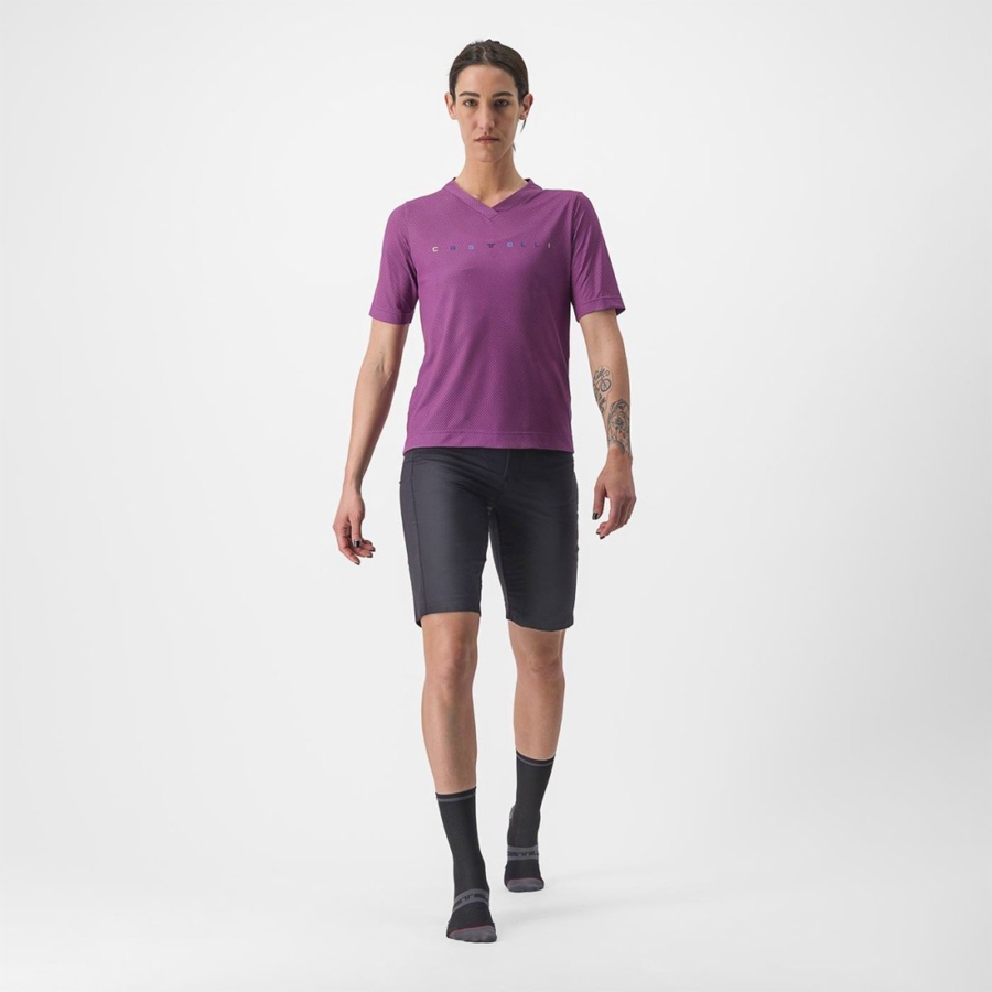 Tricou Dama Castelli TRAIL TECH 2 W TEE Violet | 13JSPWUOQ