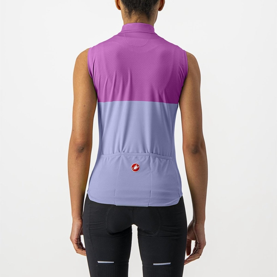 Tricou Dama Castelli VELOCISSIMA SLEEVELESS Violet Albi | 93QKEJCDP